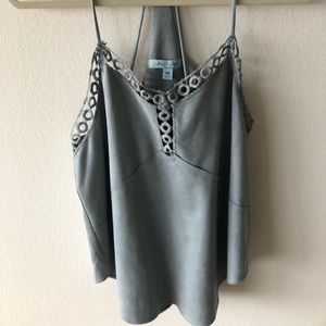 She & Sky medium suede tank top